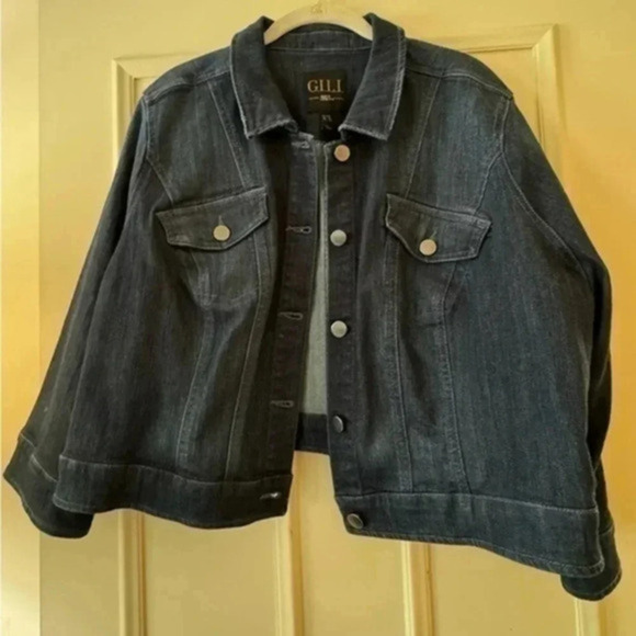 G.I.L.I. Jackets & Blazers - GILI Denim Crop Jacket..Size 24w…(fits like 18/20)